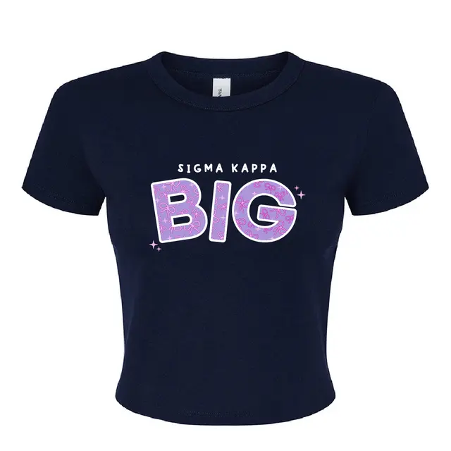 Sigma Kappa Big Bow Text Big Little Reveal Shirt 2