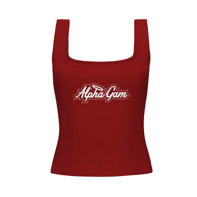 Alpha Gamma Delta Sparkling Script Rush Tank 2