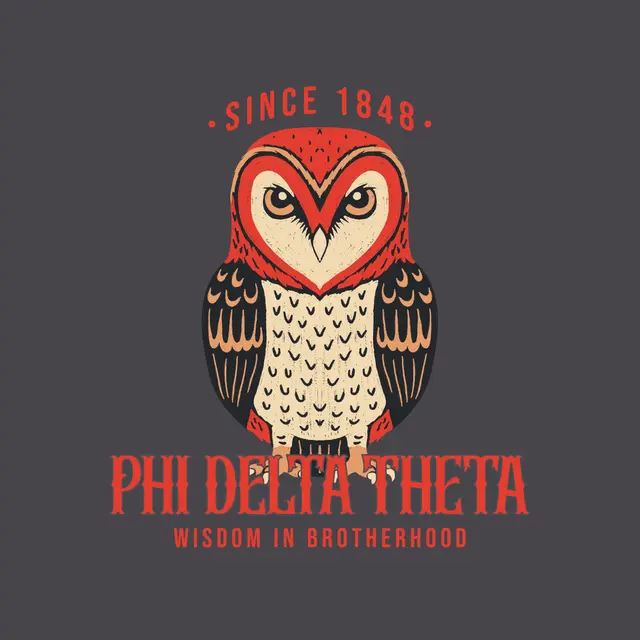 Phi Delta Theta Bold Owl Graphic PR Shirt