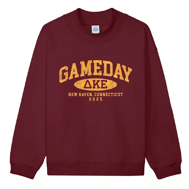 Delta Kappa Epsilon Cracked Text Game Day Crewneck 2