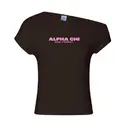 Alpha Chi Omega Bold Pink Text Semi Formal Shirt 2