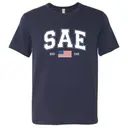 Sigma Alpha Epsilon SAE Bold Lettering Rush & Bid Shirt 2