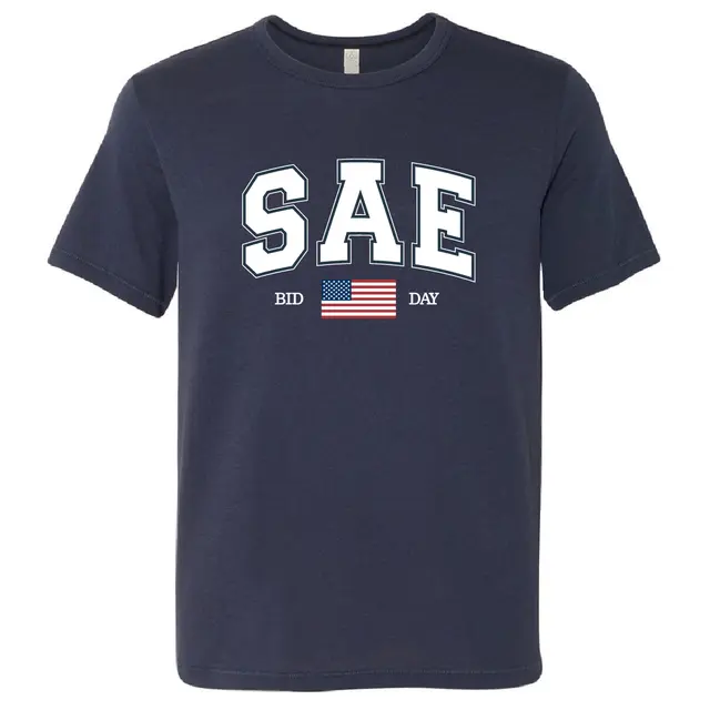 Sigma Alpha Epsilon SAE Bold Lettering Rush & Bid Shirt 2