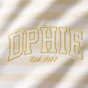 Delta Phi Epsilon Striped Lettering PR Shirt