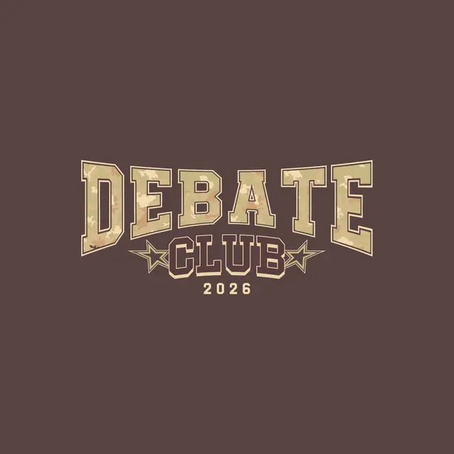 Debate Club Bold Camo Text PR Hoodie