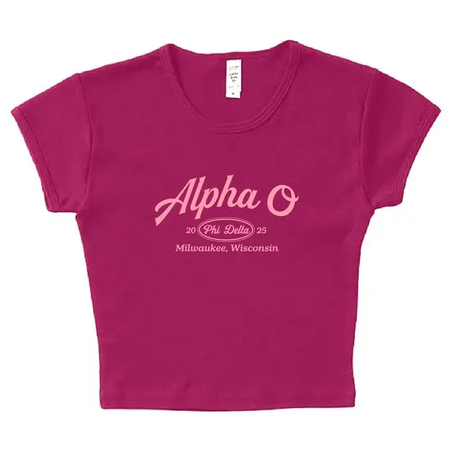 Alpha Omicron Pi Elegant Script PR Shirt 2