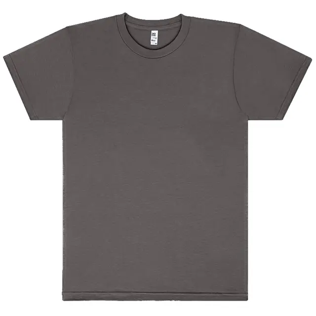 Customizable Los Angeles Apparel S/S Fine Jersey Crew 4.3 Oz 20001 Asphalt Front