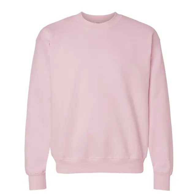Customizable Hanes Adult 9.7 Oz. Ultimate Cotton 90/10 Fleece Crew f260 Pale Pink Front