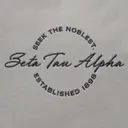 Zeta Tau Alpha Circular Script Text PR Sweater