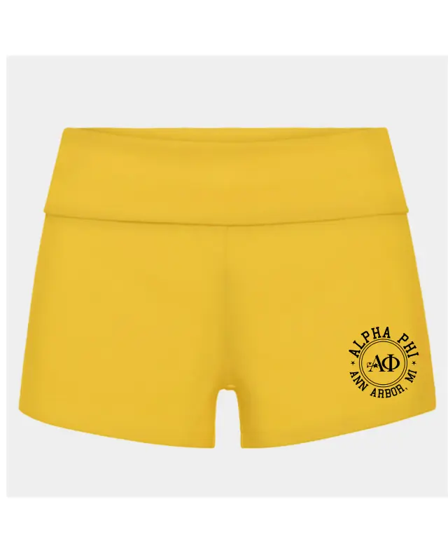 Alpha Phi Circular Crest Text PR Shorts