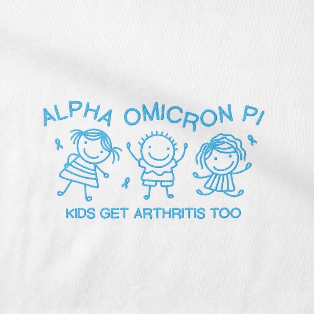 Alpha Omicron Pi Playful Kids Illustration Philanthropy Sweater