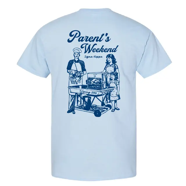 Sigma Kappa Vintage Family Scene Parent's Weekend Shirt 2