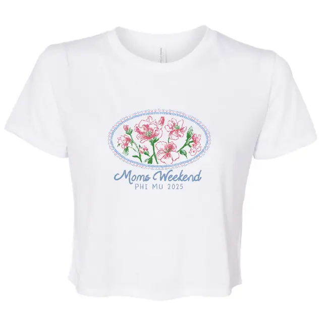 Phi Mu Floral Frame Moms Weekend Shirt 2