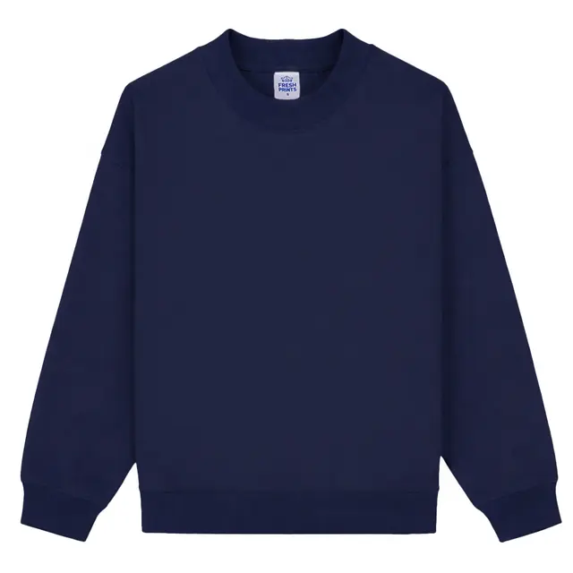 Customizeable Fresh Prints Denver Mock Neck Heavyweight Sweatshirt FP94USS Navy Front