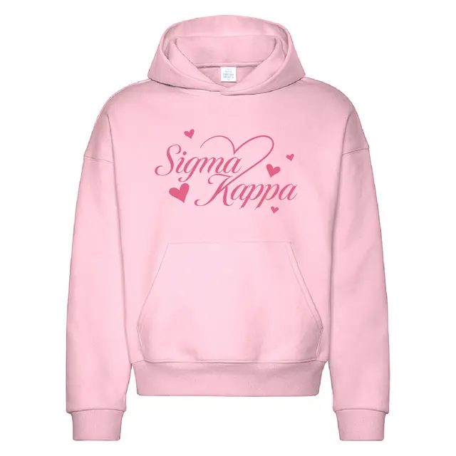 Sigma Kappa Heart Script PR Hoodie 2