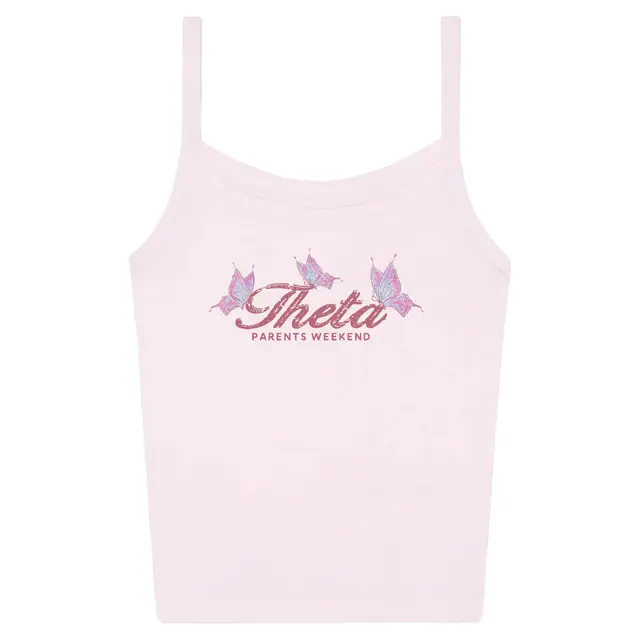 Kappa Alpha Theta Butterfly Script Parents Weekend Tank 2