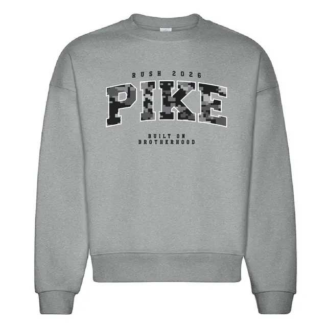 Pi Kappa Alpha Camo Text Rush Crewneck 2