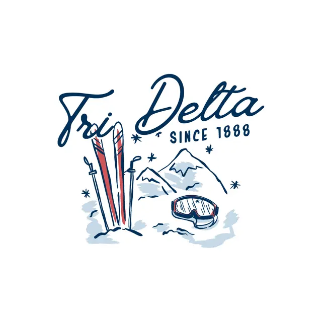 Delta Delta Delta Ski Mountain Scene PR Shirt