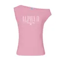 Alpha Omicron Pi Outline Text Script Founder's Day Tank 2