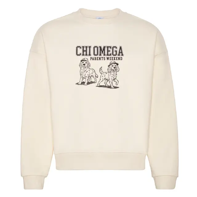 Chi Omega Dogs Sketch Parents Weekend Crewneck 2