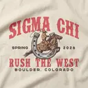 Sigma Chi Cowboy and Horse Rush Bid Sweater