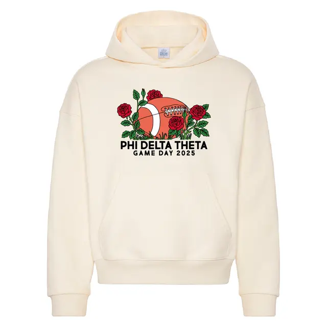 Phi Delta Theta Football and Roses Game Day Hoodie 2