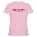 Alpha Chi Omega Bold Pink Text PR Shirt 2
