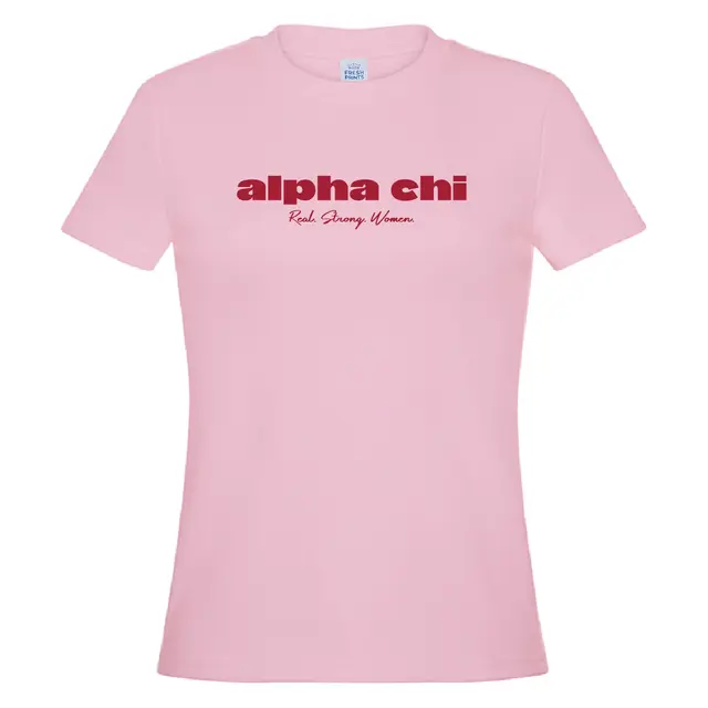 Alpha Chi Omega Bold Pink Text PR Shirt 2