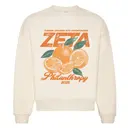 Zeta Tau Alpha Orange Graphic Philanthropy Crewneck 2