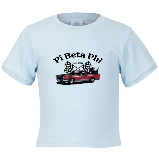 Pi Beta Phi Muscle Car and Checkered Flags PR Shirt 2