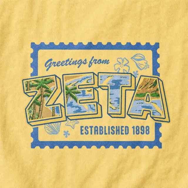 Zeta Tau Alpha Tropical Illustration PR Sweater