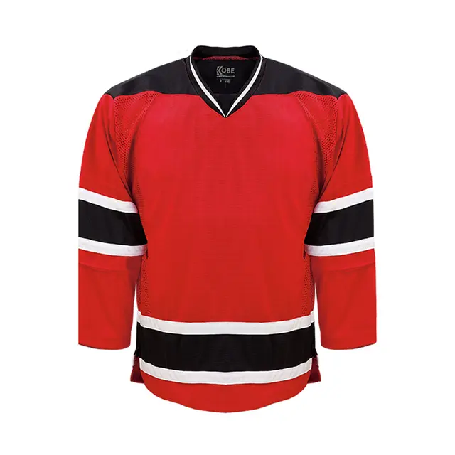 Kobe Sportswear Classic Hockey Jersey k3g97ar Red with White and Black Front