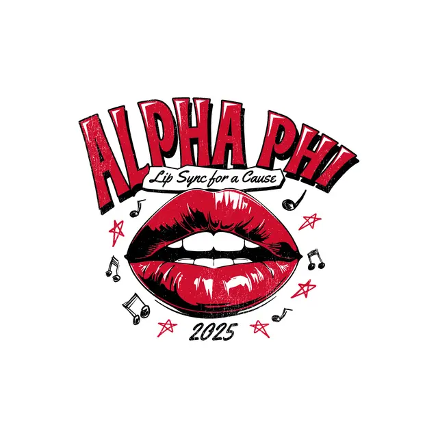 Alpha Phi Bold Lip Art Philanthropy Tank