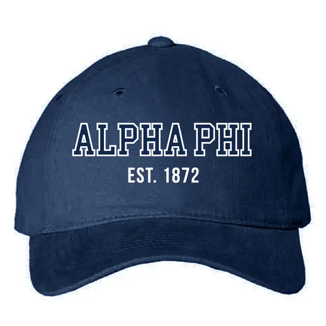 Alpha Phi Bold Block Text PR Hat 2