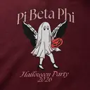 Pi Beta Phi Ghostly Illustration Halloween Hoodie
