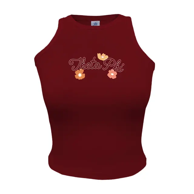 Theta Phi Floral Script PR Tank 2