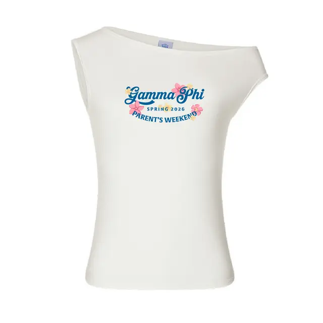Gamma Phi Beta Floral Script Spring Parent's Weekend Tank 2