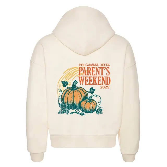 Phi Gamma Delta Pumpkin Illustration Parent's Weekend Hoodie 2