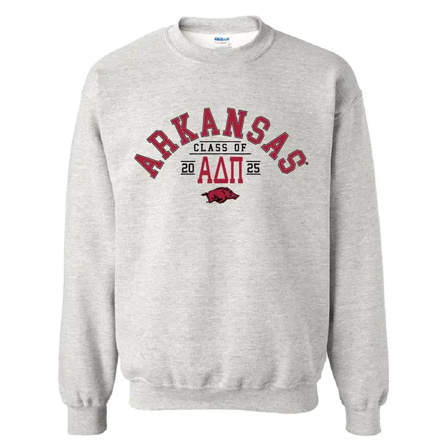 Alpha Delta Pi Arkansas Razorback Graduation Crewneck 2
