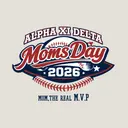 Moms Day Script with Baseballs Crewneck