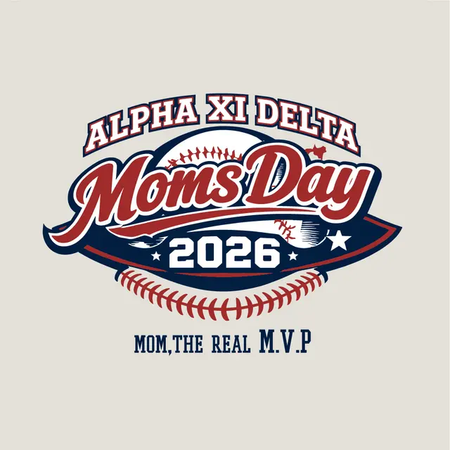 Moms Day Script with Baseballs Crewneck