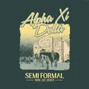 Alpha Xi Delta Theater Building Semi Formal Shirt