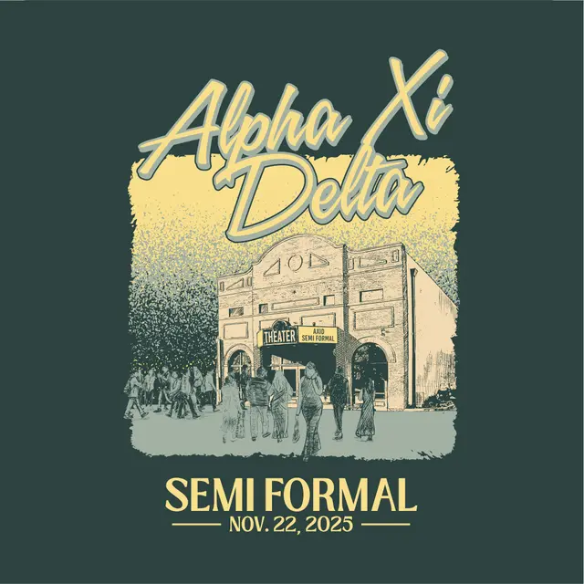 Alpha Xi Delta Theater Building Semi Formal Shirt