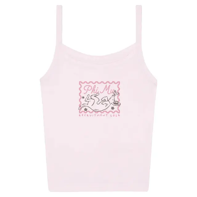 Phi Mu Playful Dog Illustration Recruitment Tank 2