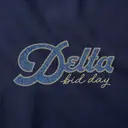 Delta Delta Delta Denim Script Bid Day Sweater