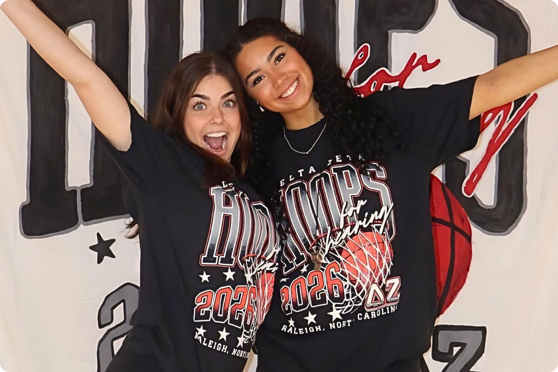 Hoops for Hearing Delta Zeta Philanthropy Merch from North Carolina State University
