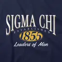 Sigma Chi Bold Block Lettering Established Design Crewneck
