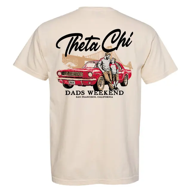 Theta Chi Vintage Car Illustration Parents Weekend Shirt 2