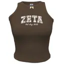 Zeta Tau Alpha Floral Block Letters Rush & Bid Tank 2