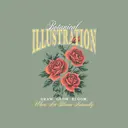 Botanical Illustration Club Roses Graphic PR Shirt